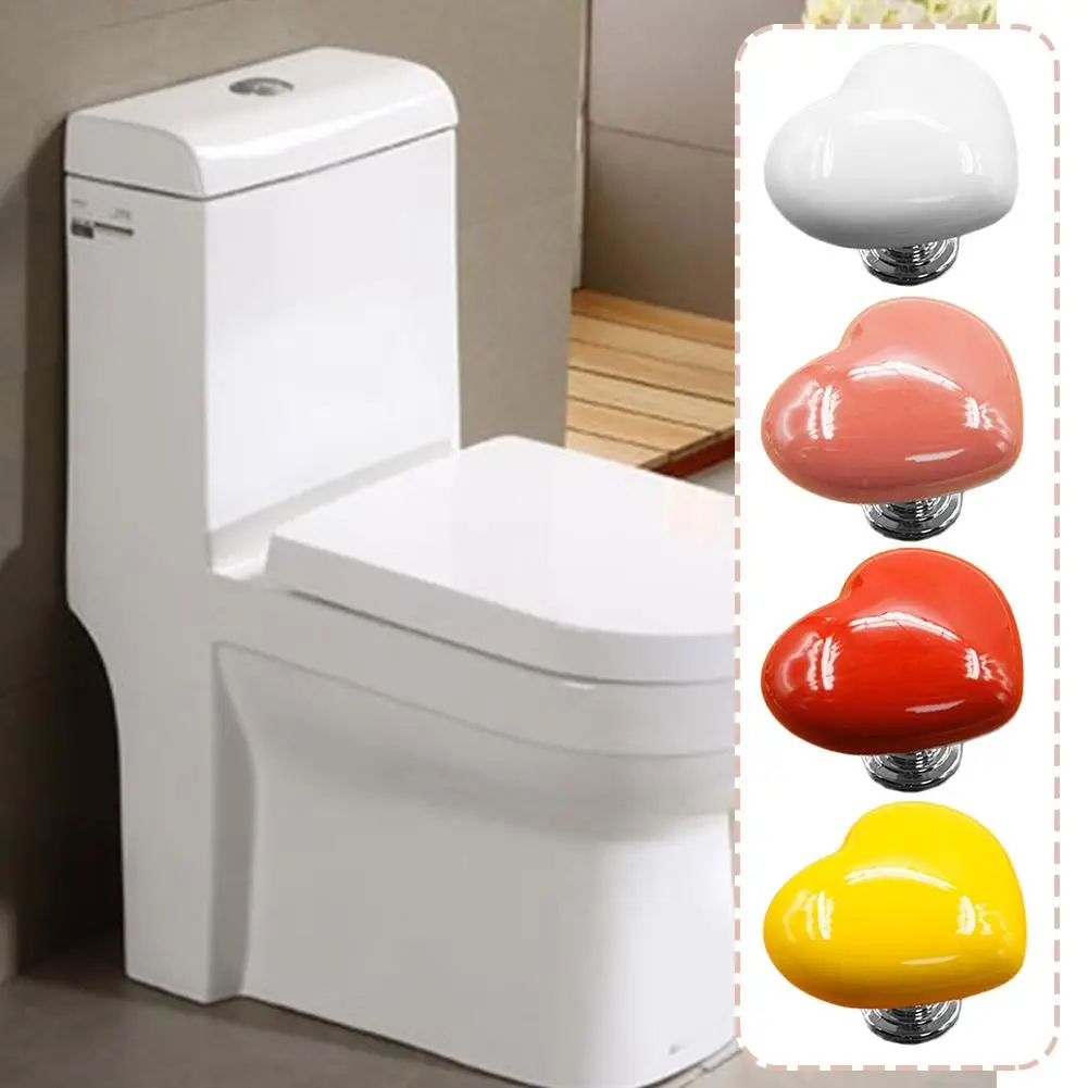 Toilet Tank Button Pusher Portable Multicolor Heart Shaped Flush Toilet  Water Tank Button household Durable Toilet Push Switch - AliExpress