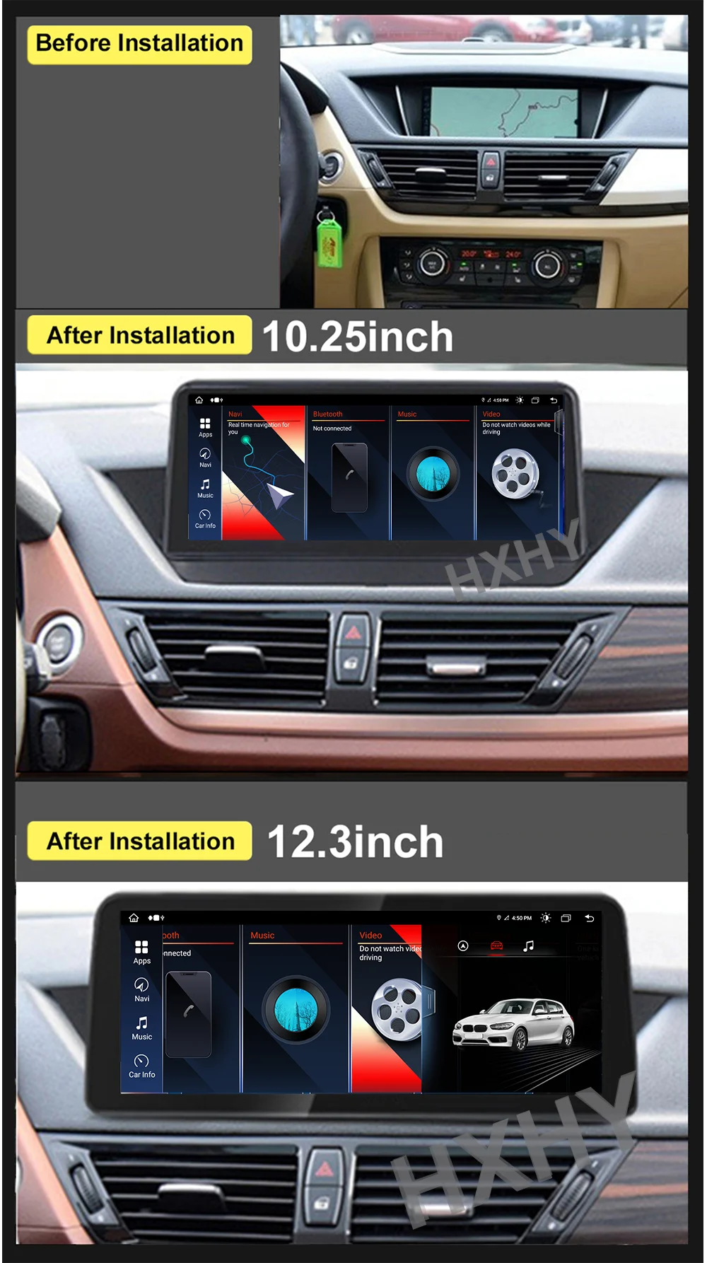 10.25/12.3inch Android 13 8+128G Car DVD Player For BMW X1 E84 2009-2015 Stereo