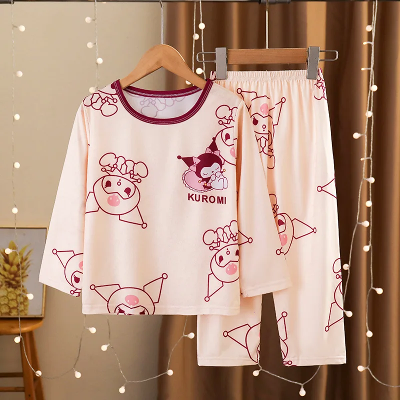Girls Long Sleeve Cartoon Pajamas 2