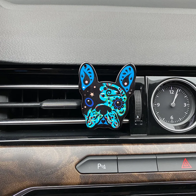 Car Ornament 5 Styles French Bulldog Auto Air Conditioner Outlet Decoration Dog Perfume Clip Air Freshener Car Tuyere Fragrance
