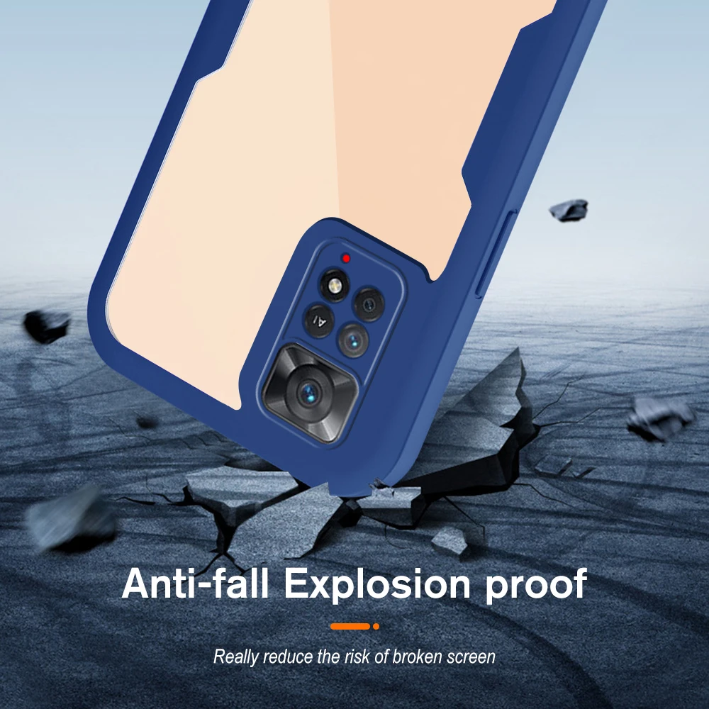 360-Grad-Vollschutzhülle für Xiaomi Redmi Note 11 Pro Plus 5G Displayschutzfolie Schutzhülle für Redmi Note 11S 5G Ca_voghion.com