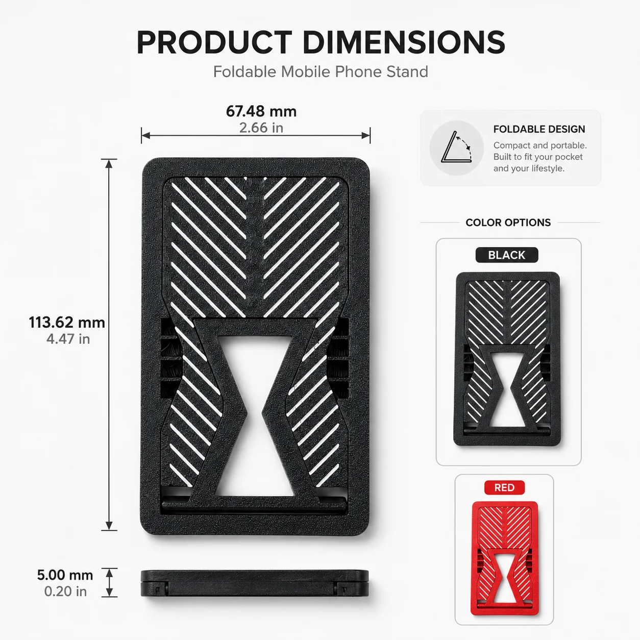 Foldable Portable Stand with Anti-Slip Support