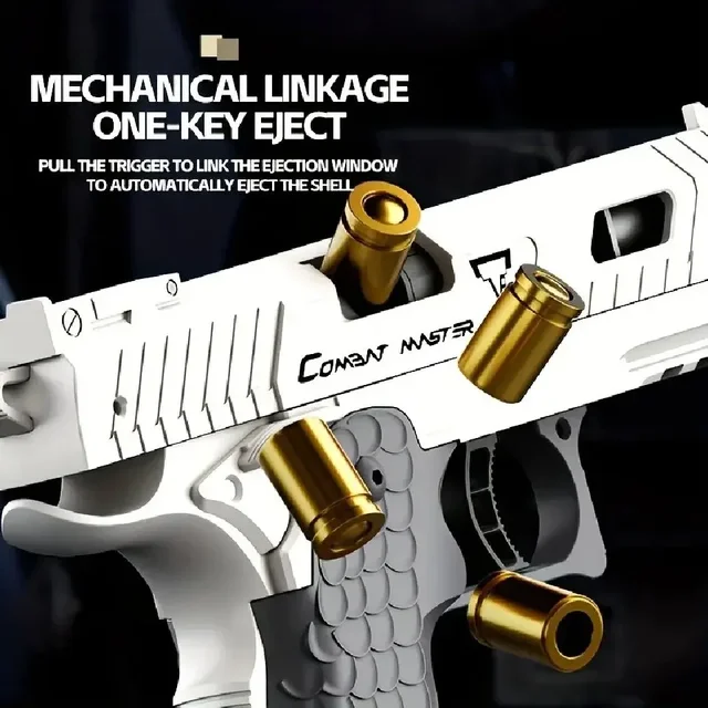 Shell Throwing Combat Master 2011 Pistol Continuous Firing Blowback Soft Bullet Gun Empty Hanging Weapon Children's Toy Boy Gift 3