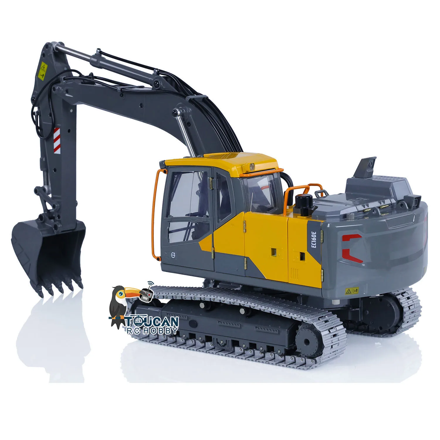 1/14 DoubleE EC160E RC Excavator Metal Electric RC Diggers E010 RTR ESC Servo Motor Light Construction Truck Toys Model  4