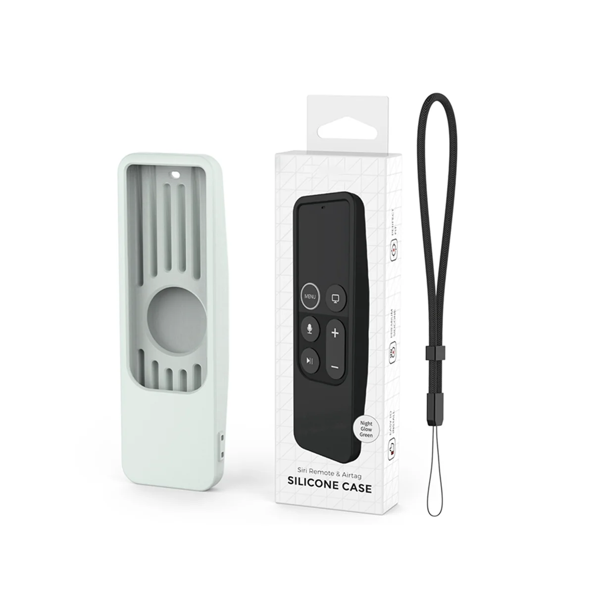 Per 2017 Apple Tv Hd/4K Siri Remote 1St Gen Case Per Airtag, Grigio