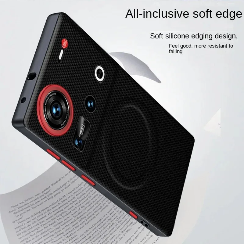 Magnetic Ring Red Circle Lens Protection Slim Case Cover