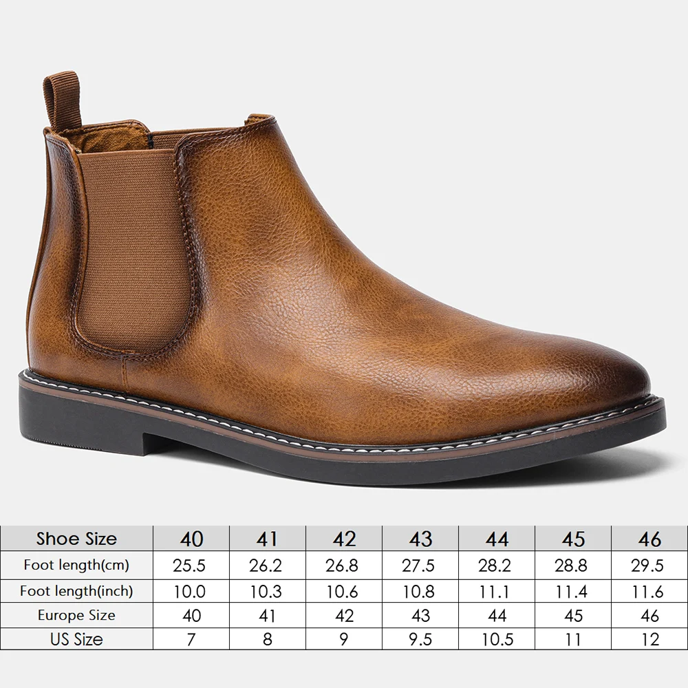 Men Chelsea Boots Size 40-46 Men's Retro Chelsea Boots Brand Leather Casual boots #KD5238 men chelsea boots,men leather shoes