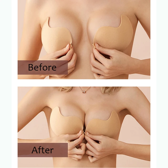 Invisible Adhesive Strapless Women Bra Nipple Cover Bras Push Up Bra  Without Straps