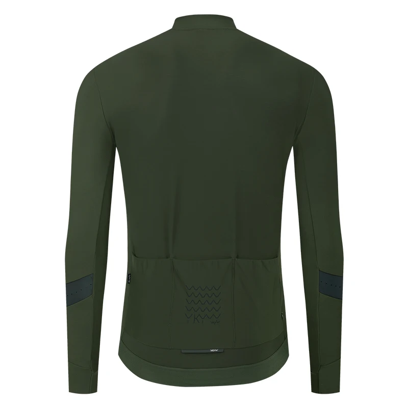 YKYW Autumn Winter Men's Pro Cycling Long Sleeve Jackets Thermal Fleece Warmth Bicycle Jersey Road Bike Clothing Breathable Tops