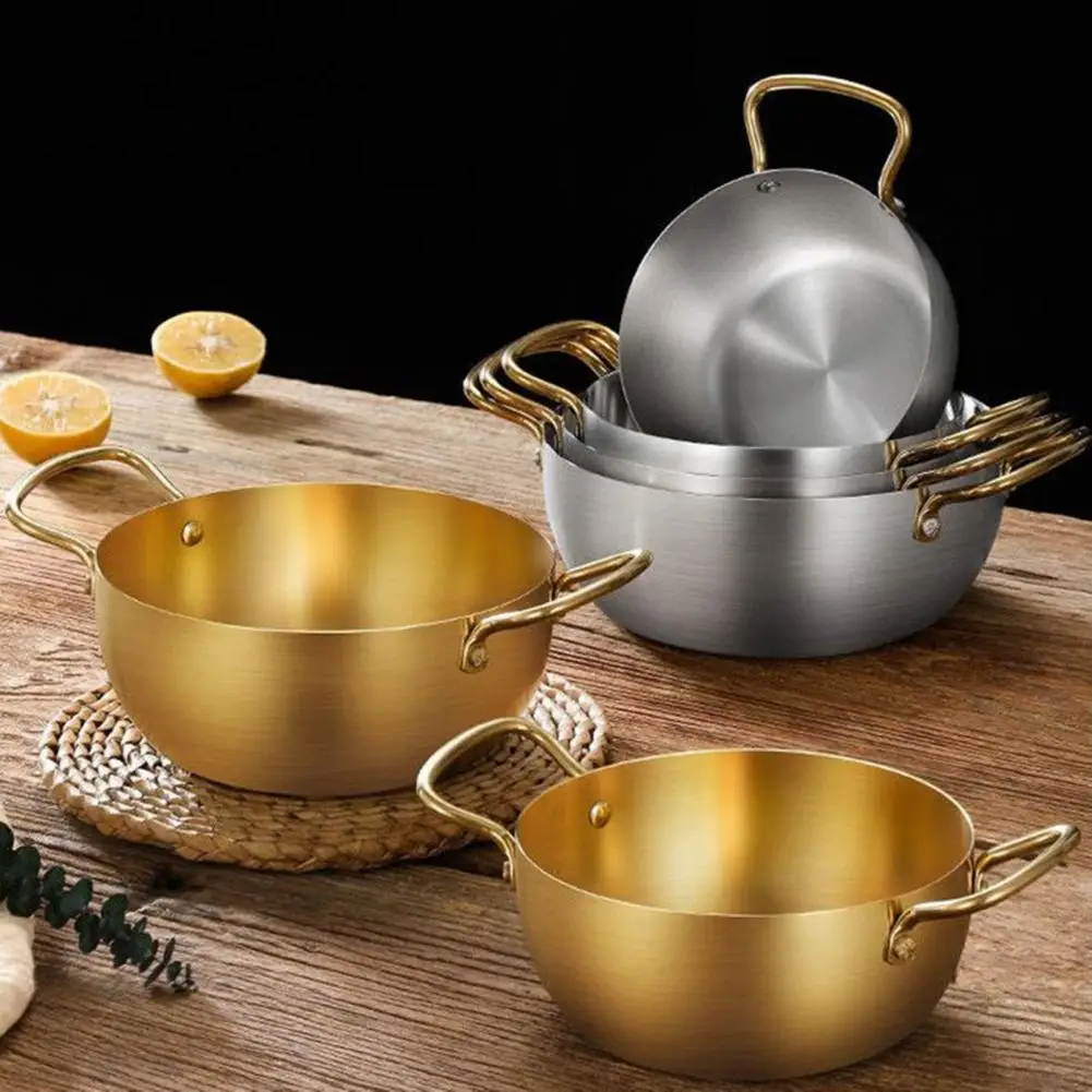 Instant Noodle Pot Practical Home Picnic Cooking Paella Pan Food Grade Stainless Steel Stockpot