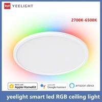 Yeelight Smart Led RGB Ceiling Light Wifi 24W Dimmable 2700K-6500K Ultra Thin Smart Voice Control work with APP Homekit Mi home