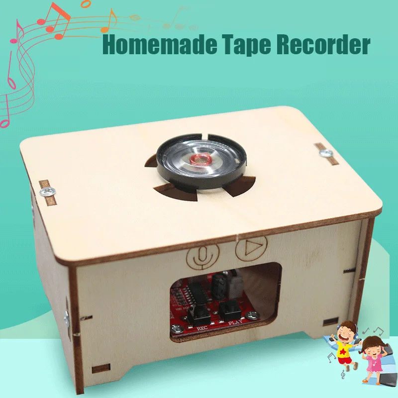 Wooden DIY Recorder Assembly Kid Student Science Education Scientific Training Experimental Equipment Steam Toys for Gift