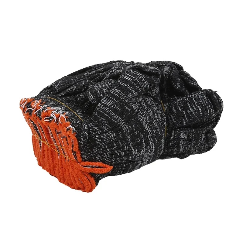 12Pairs Quality Cotton Work Gloves Wear Resistant for Woodworking Gardening Outdoor Camping Climbing Fishing Non-slip Mittens