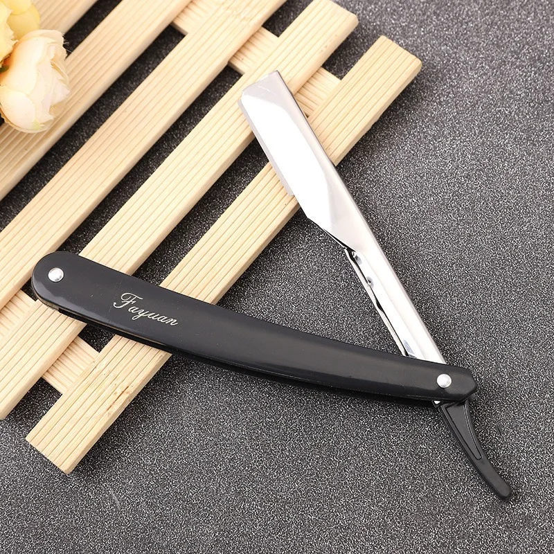 1PC 2 Colors Professional Manual Shaver Straight Edge Stainless Steel