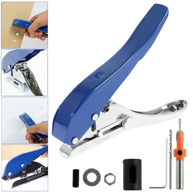 Single Hole Punch Punching Tool Durable 8mm Metal Portable Paper Hole  Puncher