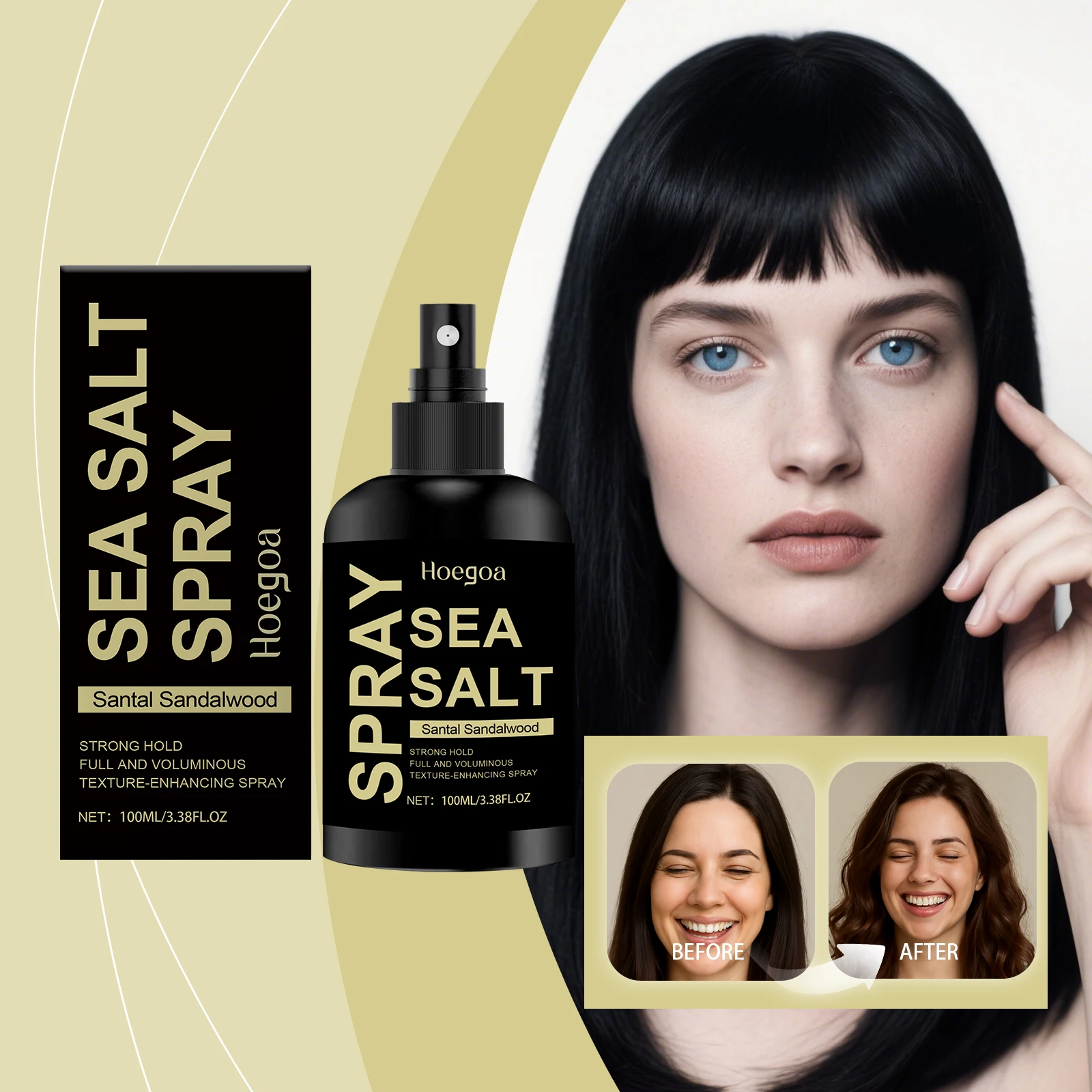 Lasting Sea Salt Styling Spray For Volume Texture Thickness Light Hold Texturizing Thickenin Hairdress Salon Holding Spray