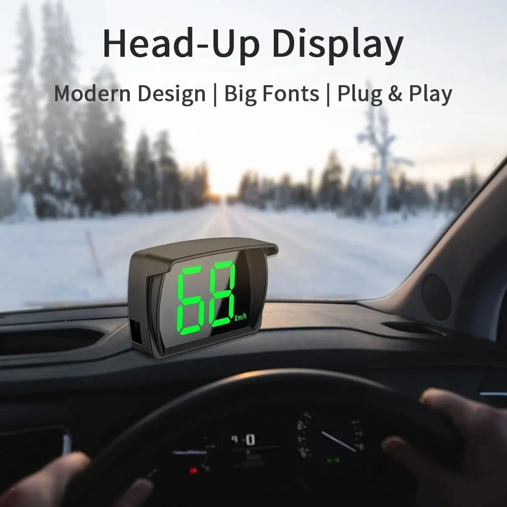 Y03 Head Up Display Car Speedometer Universal Car HUD GPS 2.8 Inch Big Font Digital Speed Meter Clock Gauge Auto Electronics