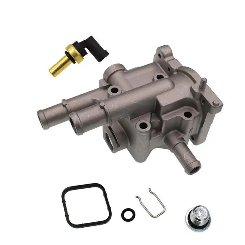 Aluminum Engine Cooling Thermostat Housing Cover Assembly thermostat housing cover for Chevrolet Cruze Sonic Aveo 25191992 55579951 96984104 96984103