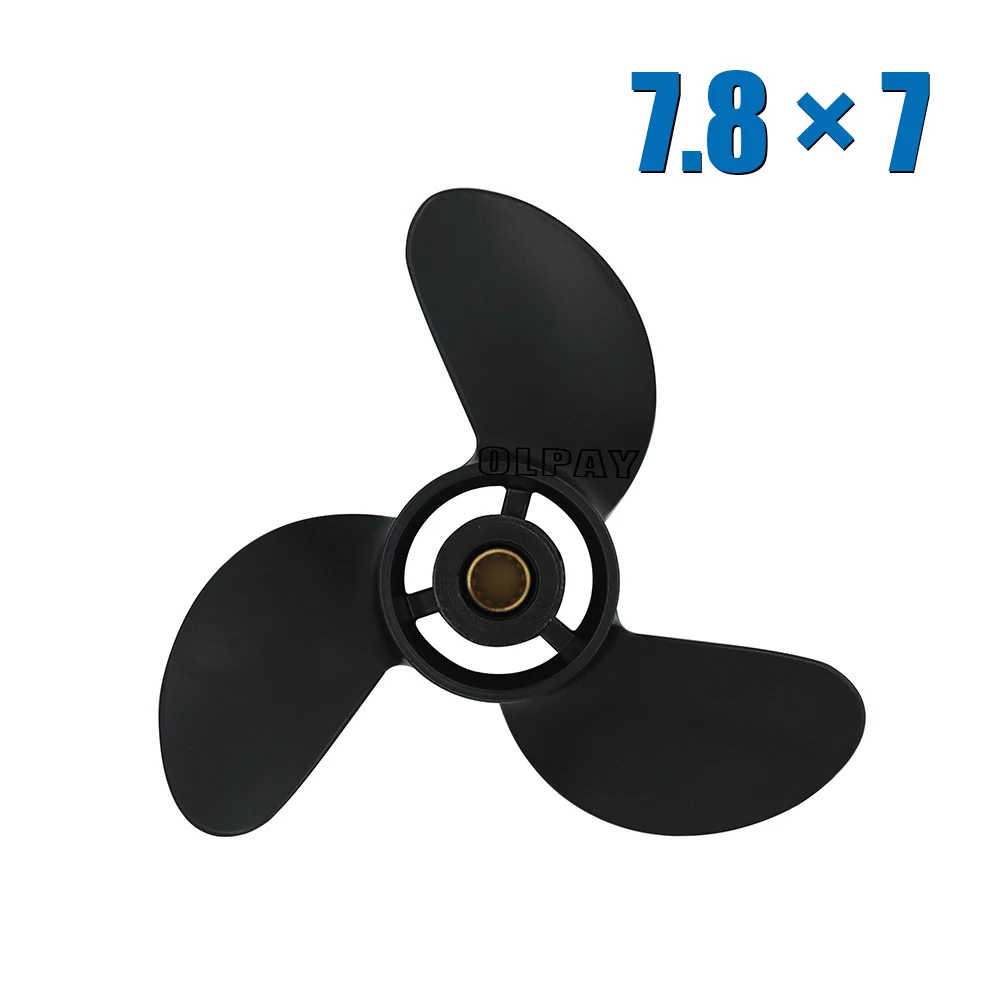 7,8x7 Aluminium Legierung Außenborder Propeller Für Tohatsu Mercury 4/5/6HP Boot Propeller 3R1B645141 / 48-812949A02