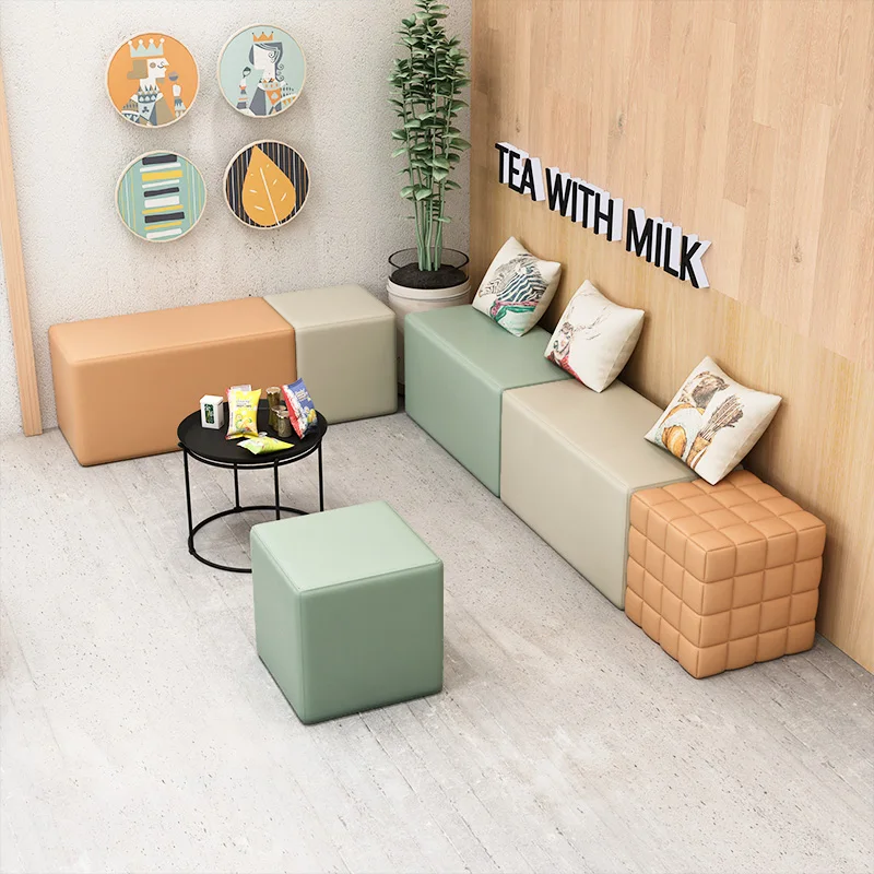 Theater Lazy Office Sofas Puffs Futon Recliner Modern Fabric Office Sofas Reclinable Mini Straight Canape Salon Home Furniture