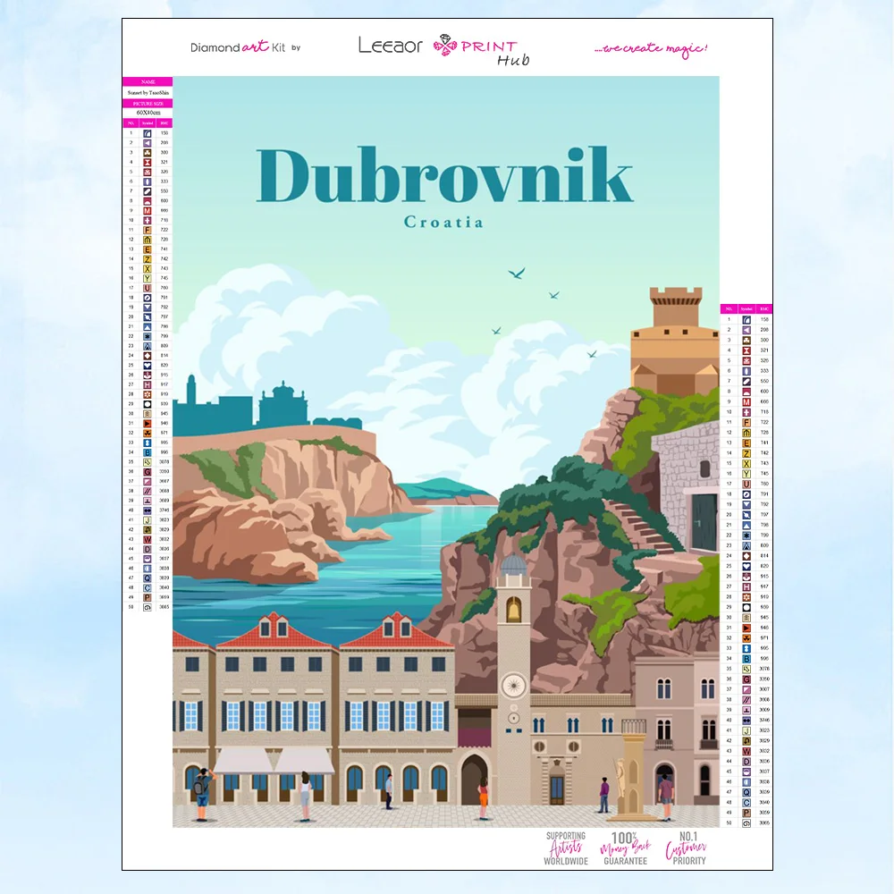 thumbnail image 1 of Kit de punto de cruz con bordado de mosaico de diamantes con paisaje 5D personalizado de ciudades de todo el mundo, decoración del hogar, 1 of 5