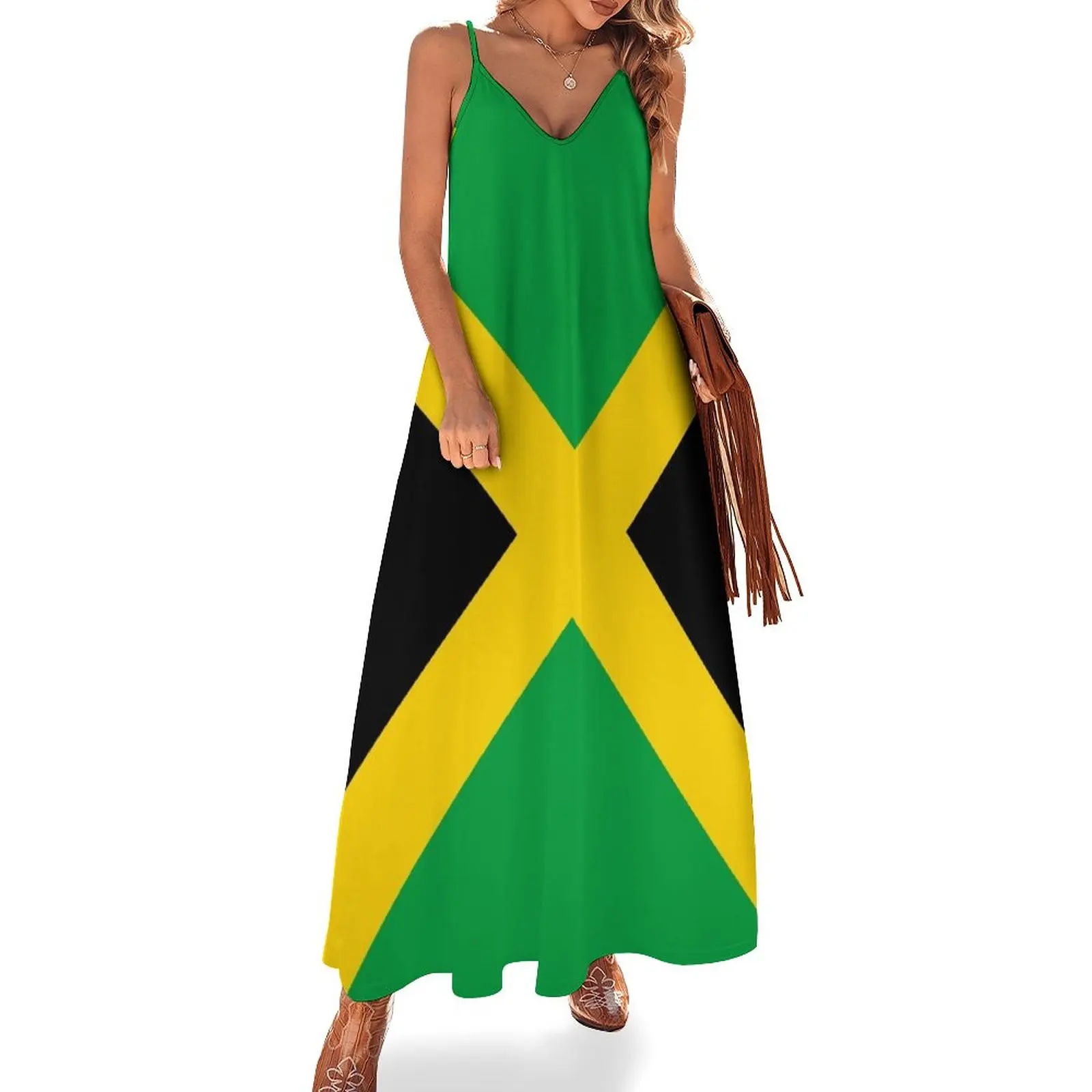 

Jamaican Flag Sleeveless Dress festival outfit women dresses summer woman 2023 Women's summer dress