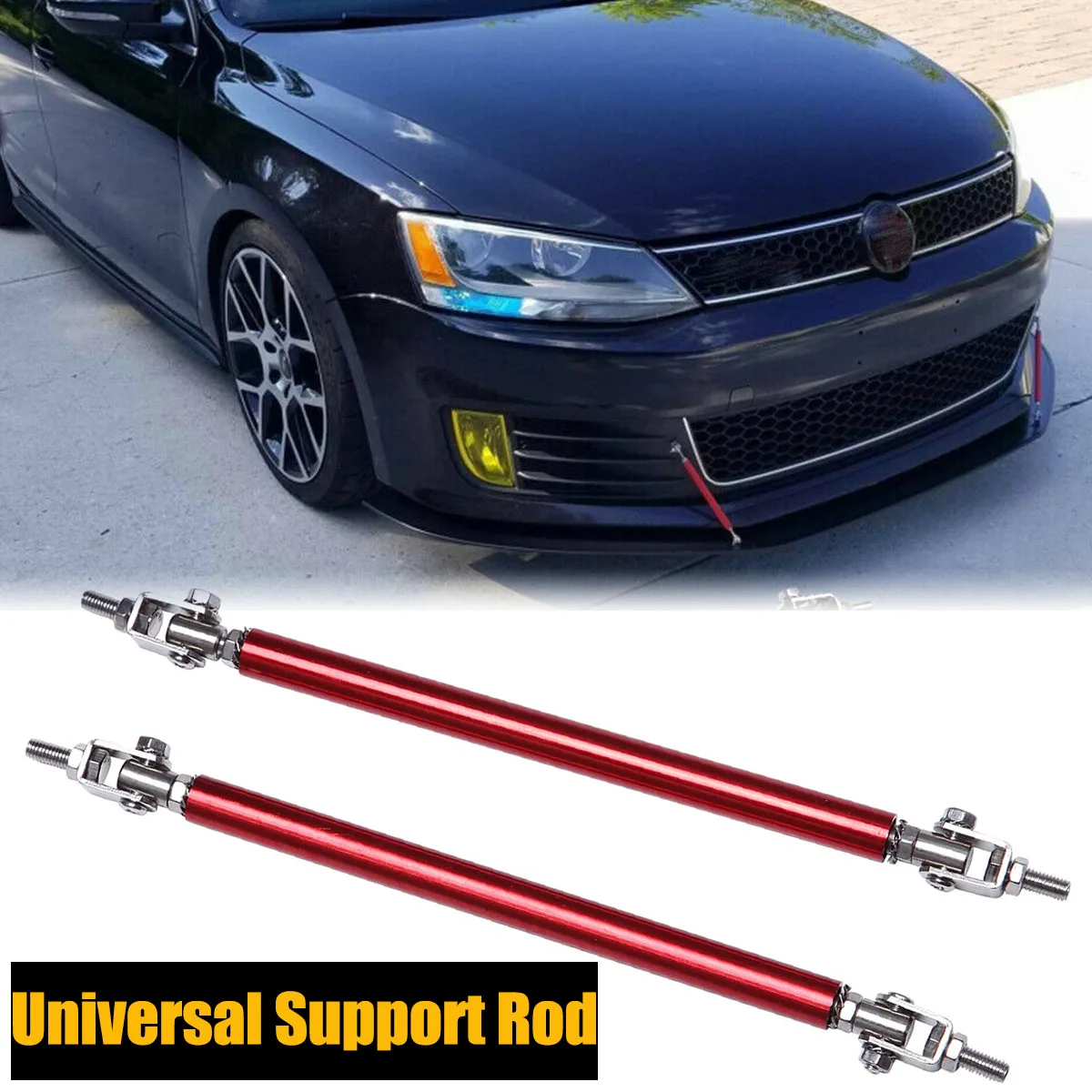 2 Pezzi Universale Paraurti Anteriore Lip Splitter Spoiler Puntone Asta Barra Di Supporto Per Vw Passat B8 Cc Arteon 2000-2022 Accessori Auto