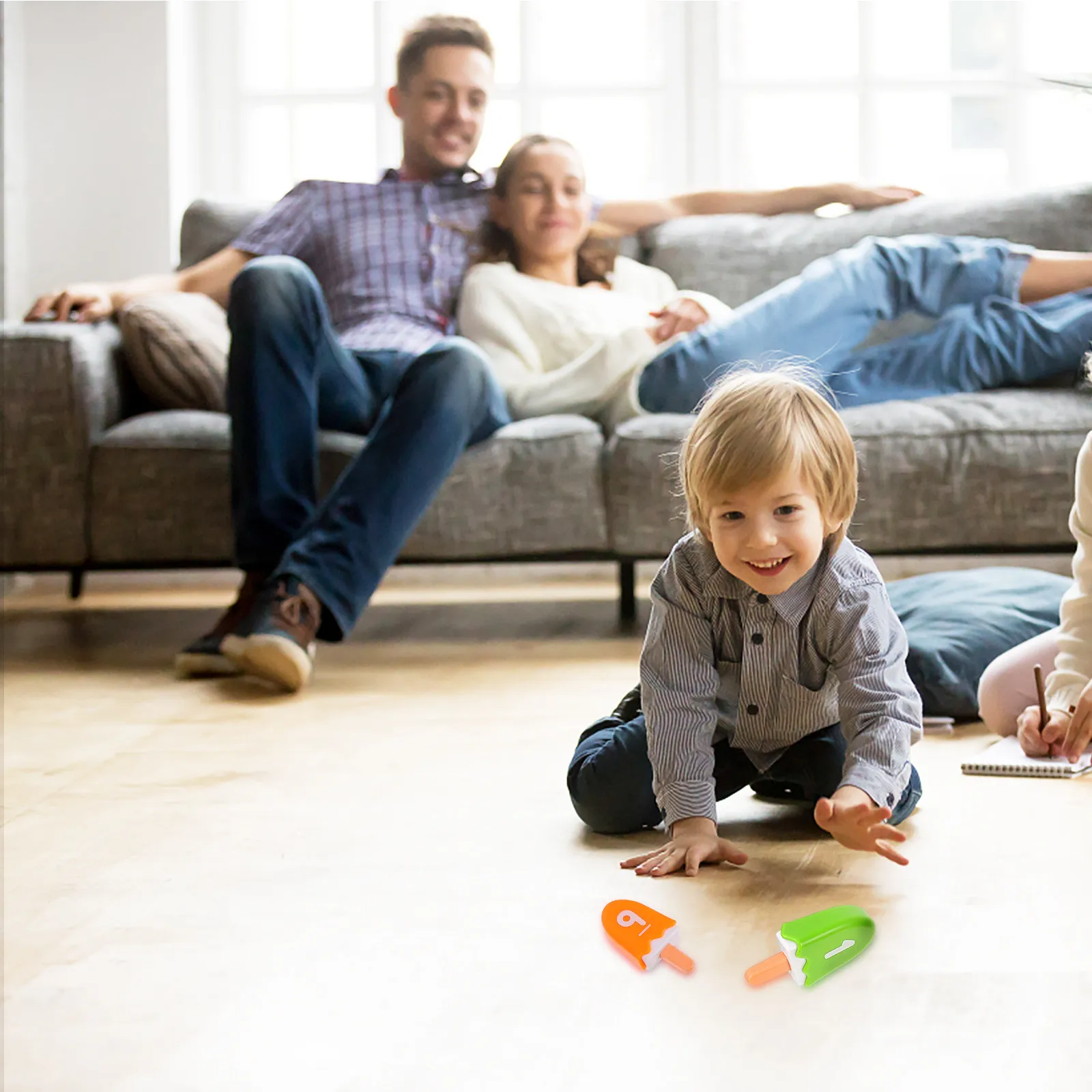 1 세트 팝 숫자 학습 놀이 세트 다양한 색상 조기 교육 숫자 인식 산술 인지
