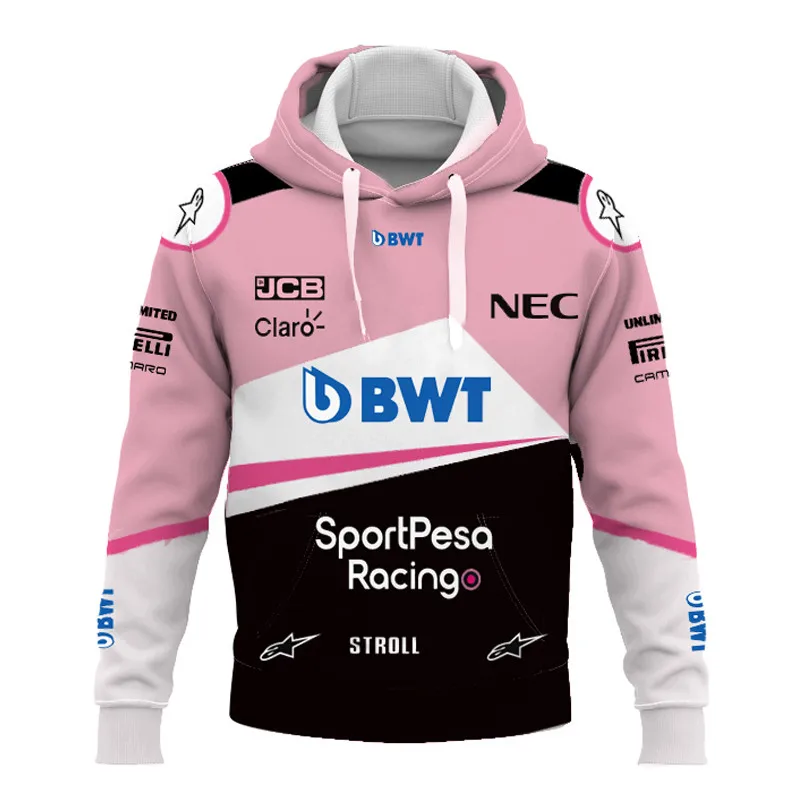 

Match Point F1 BWT Racing Fan Hoodie Pink Comfortable Jersey Team Line Men's Sweatshirt Clothing 2022 Season Racing Pink Power