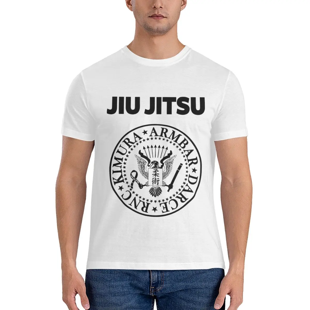 

Jiu Jitsu T-Shirt Men Jiu Jitsu Unique Pure Cotton Tee Shirt Round Collar Short Sleeve T Shirt Graphic Printed Tops