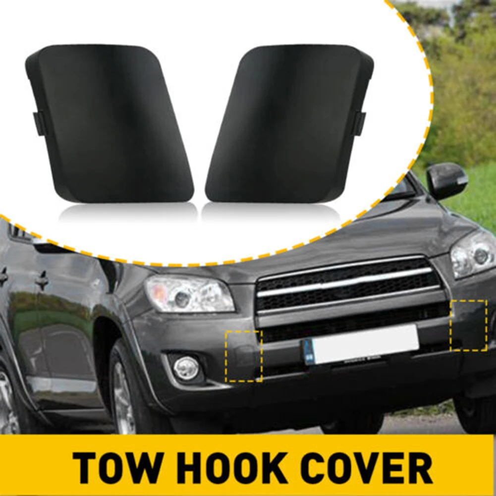 

Practical Quality Durable Tow Hook Cover Cover 1 Pair 2 X 53285-42930 53286-42931 ABS Plastic ACA31 Bumper Car