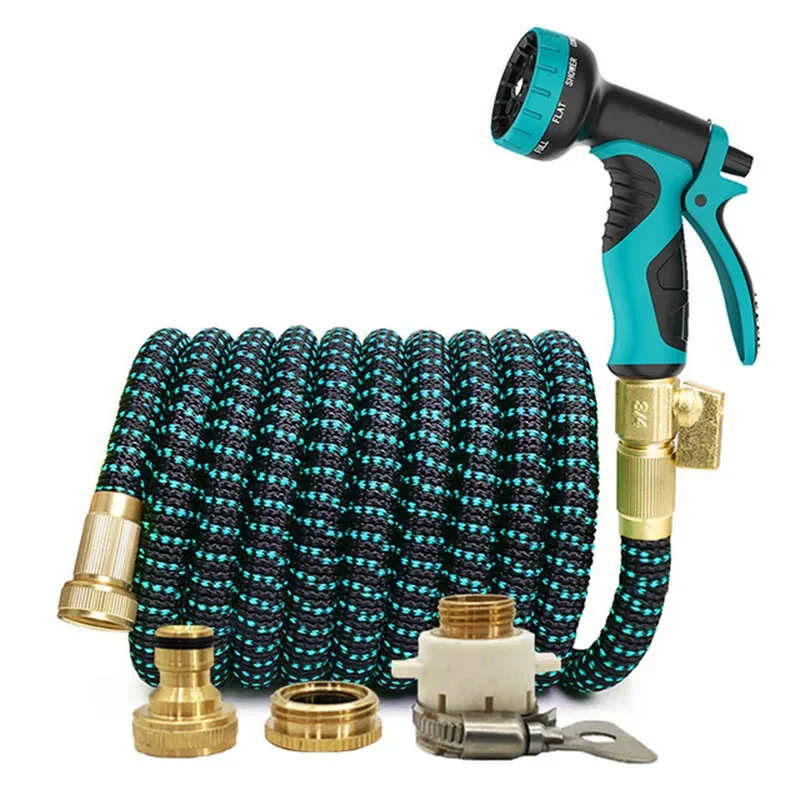 Expandable Hose Expandable Double Metal Connector Garden Water Hose High Pressure Pvc Reel Magic Water Pipes for Garden Farm Irrigation Car Wash