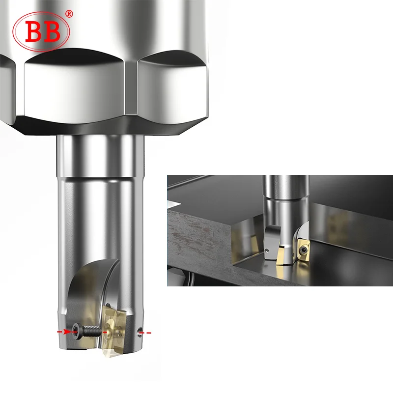 BB Indexable End Mill Tool Holder CNC Carbide Rough Machining