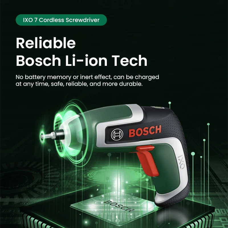 مفك براغي كهربائي لاسلكي من Bosch IXO 7 مثقاب كهربائي صغير 5.5Nm 235rpm 3.6 فولت مفك براغي قابل لإعادة الشحن أداة كهربائية