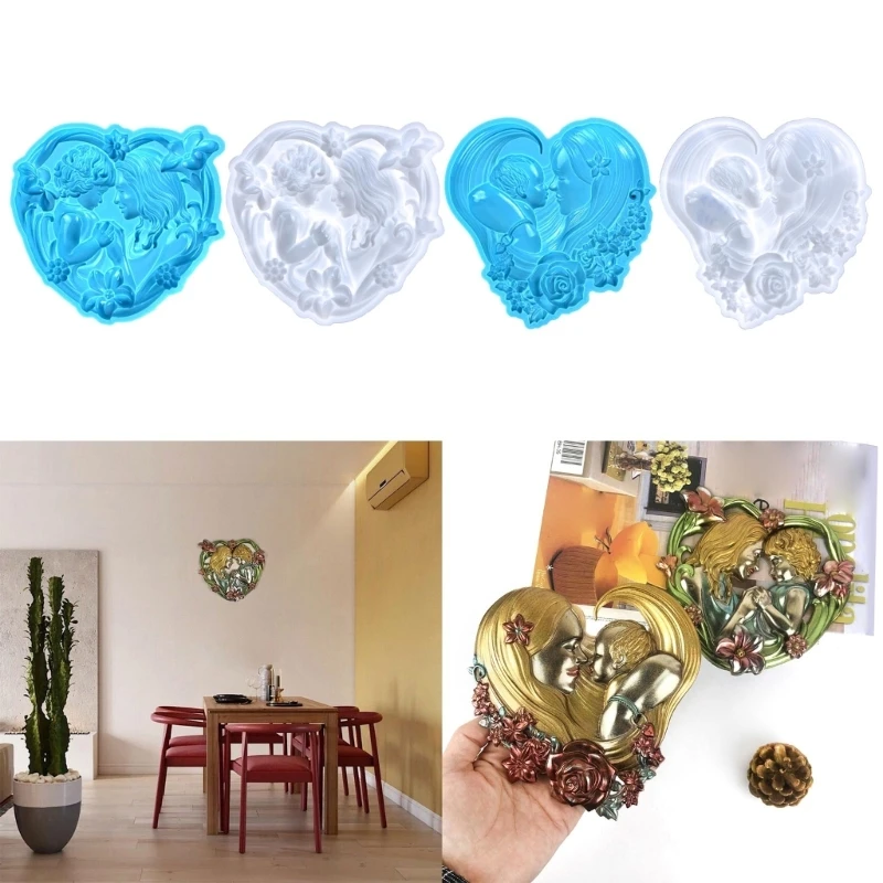 

Semi-stereoscopic Mother Baby Wall Ornaments Drop Mold Diy Wall Pendant