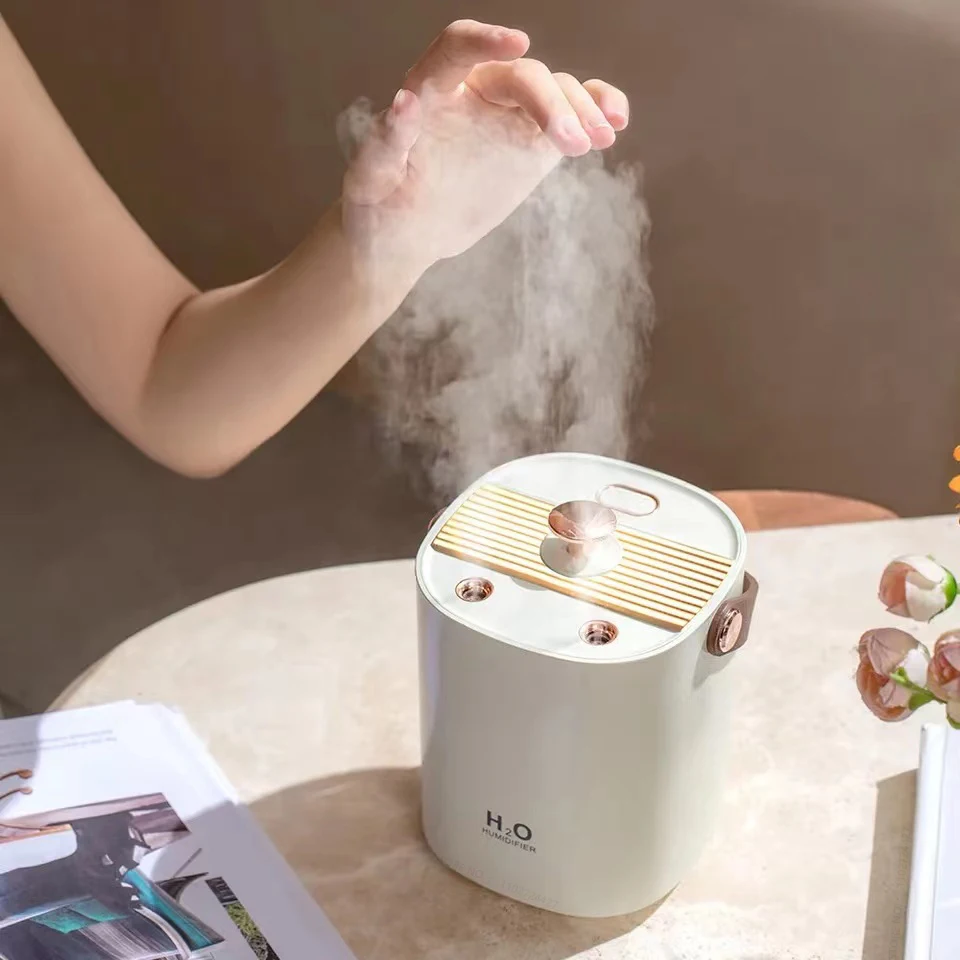 

New 1.2L Portable Air Humidifier Quiet Ultrasonic Humidifiers with Light for Bedroom USB Rechargeable Autoshut Off Humidifiers