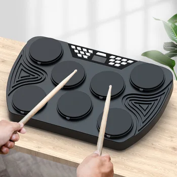 Portable Electronic Drum 7 Pads Drum Set for Adult Professional Midi Music Drums Bluetooth Connection Rechargeable Drums