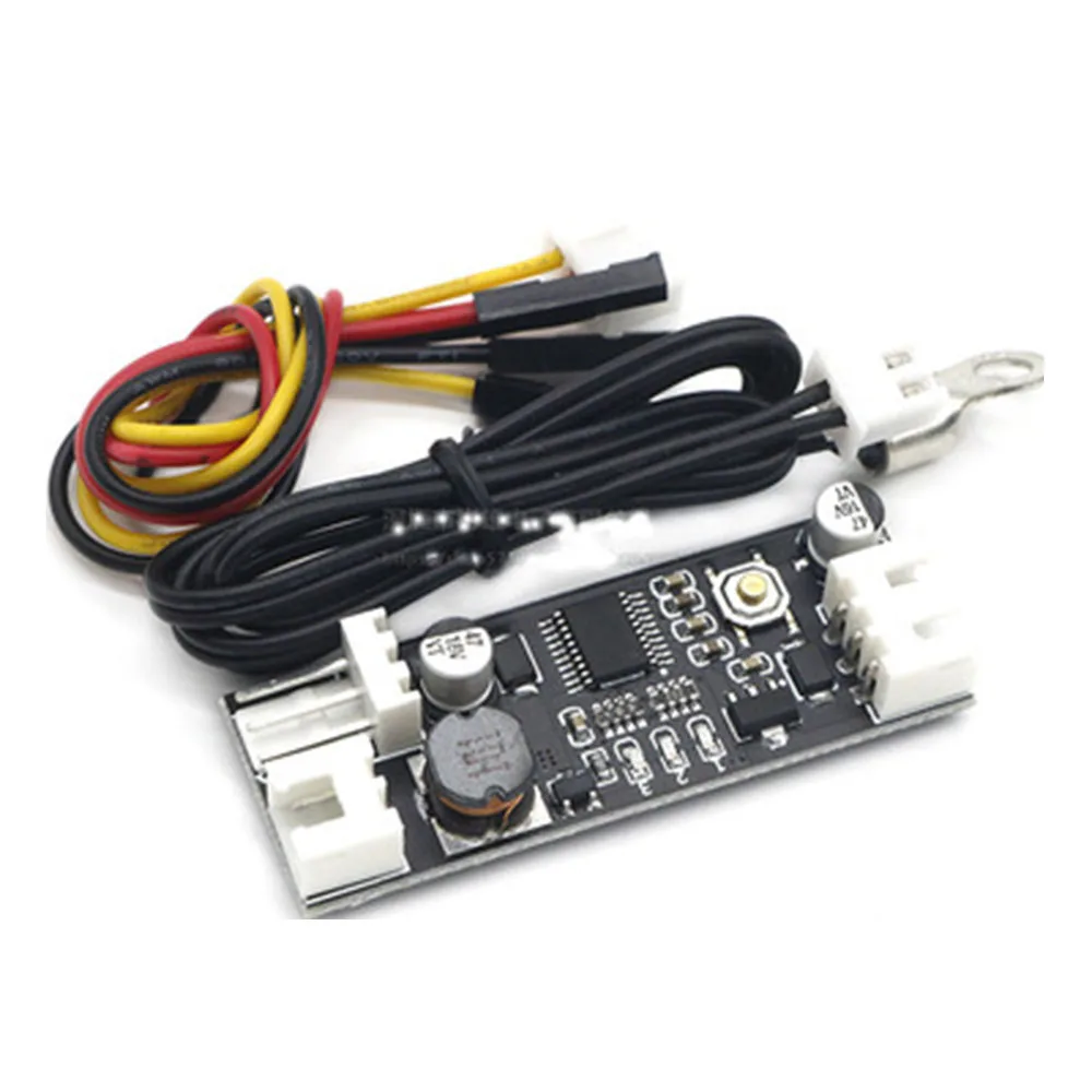 

Single 12V 0.8A DC PWM 2-3 Wire Fan Temperature Control Speed Controller Chassis Computer Noise Reduction Module NTC B 50K 3950