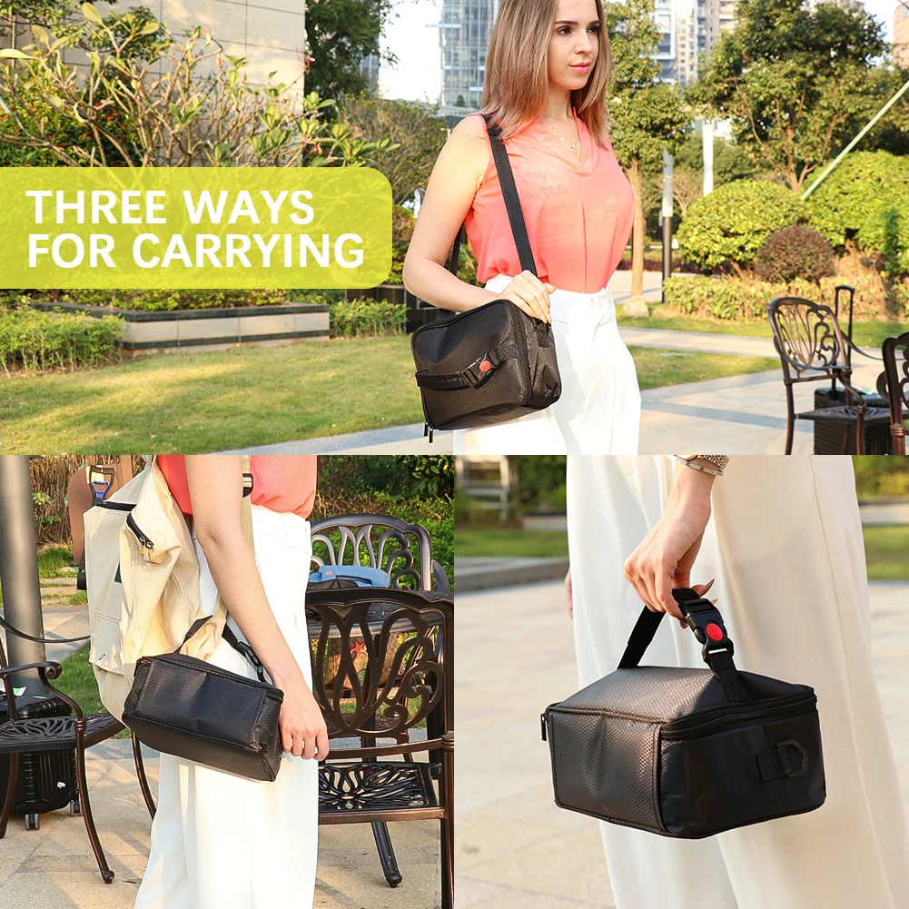 Description Picture 6 of itemElectric Heated Lunch Box 220V EU Plug Portable Personal Mini Oven Food Warmer for Meals Reheating & Raw Food Cooking Black Bag