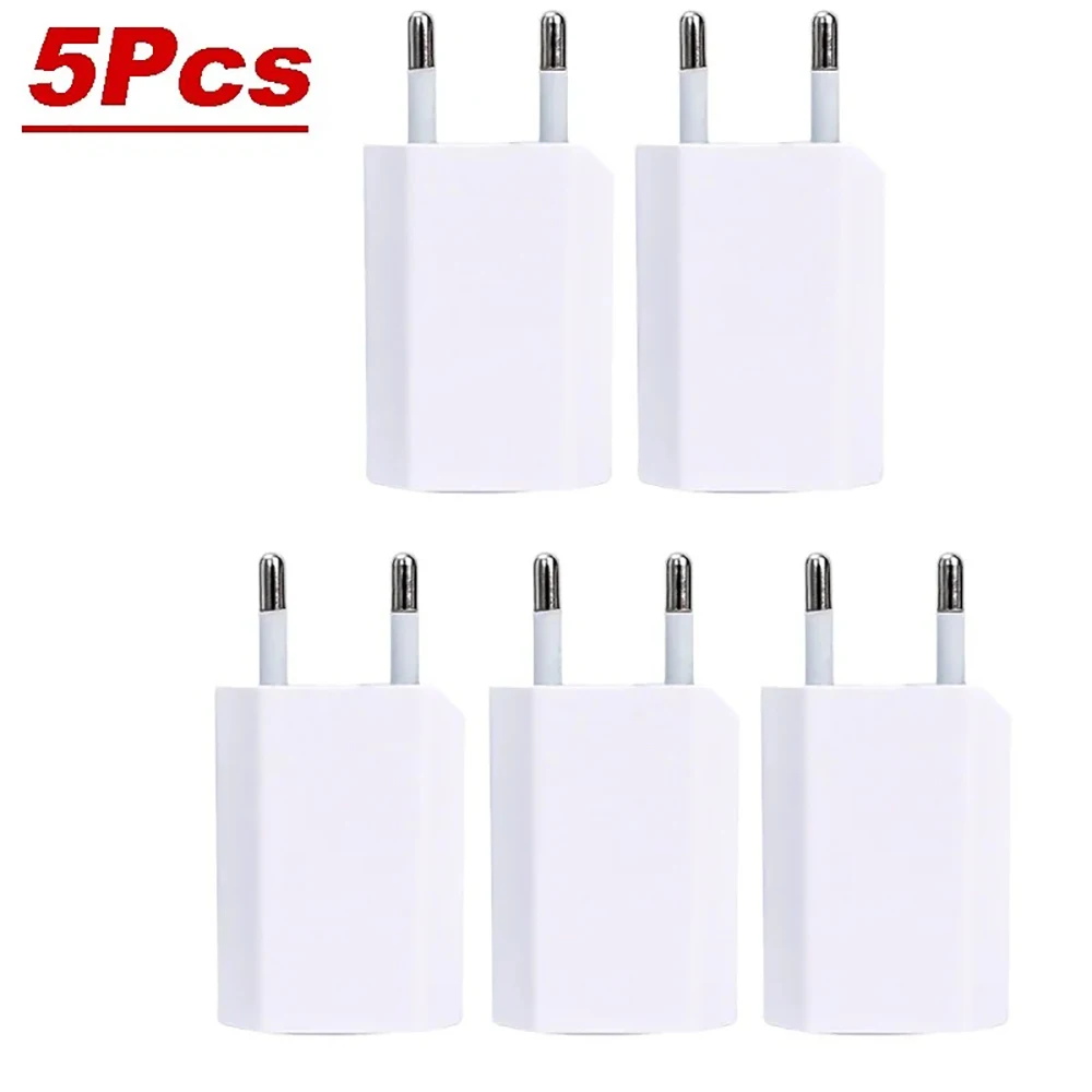 1-5Pcs Europe Mini Plug Universal Travel Charger USB Type-C Fast Charger For iPhone 16 15 Samsung Xiaomi POCO Wall Power Adapter