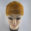 Middle Eastern Muslim Women's Velvet Headscarf Hat Fashionable Rhinestone Hair Care Hat Arabic Pullover Care Hat 2