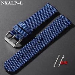 Universal Sports Nylon Quick Release Woven Watch Band Strap - 20mm (Blue)