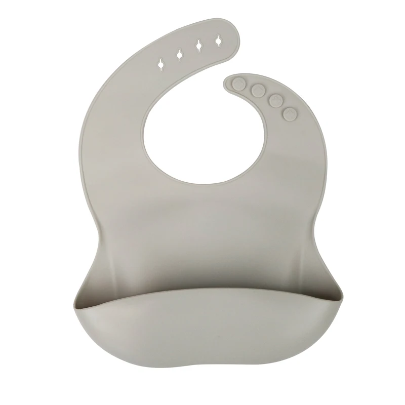 Silicone Anti-lost Chain Strap Adjustable  Fashionable silicon Baby Bib Waterproof Infant Bibs Newborn Feeding Cloth Toddle Boys Girls Adjustable Different Styles of Bibs cute baby accessories Baby Accessories