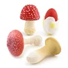 Simulation mushroom set Shiitake mushroom true Ji mushroom Slime mushroom Matsutake poison rope umbrella twin mushroom model toy 4