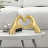 1pc Gesture Decoration, Heart Finger Statue Modern Art Sculpture Personalized Home Decor 1