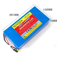 Batterie Li-ion Rechargeable 52V 14S6P 38Ah1500W batterie de Scooter motorisé Citycoco intégrée 50A BMS + chargeur 58.8V 2