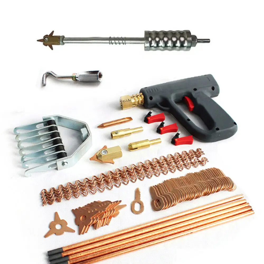 Kit d'extraction de bosses pour soudeur de goujons, outil de réparation de soudage par points pour panneau de carrosserie de voiture, 86 pièces