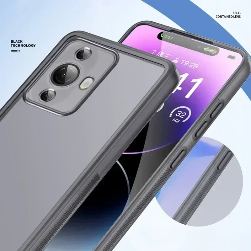 Luxury Full Lens Film Protector Shockproof Phone Case - Soft Back Cover