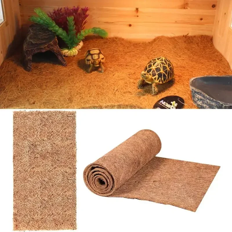 Reptile Carpet Natural Coconut Fiber Coir Tortoise Mat For Pet Terrarium Liner Reptile Supplie Lizard Snake Gardening Pot Carpet reptile carpet