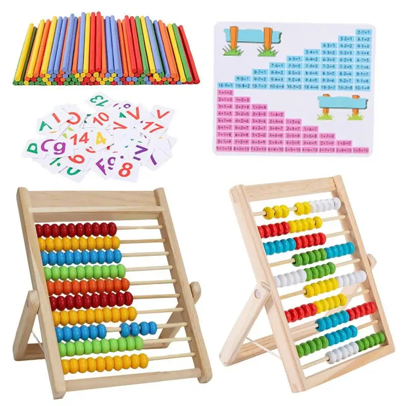 

Wooden Abacus Educational Counting Toy 100 Beads Arithmetic Abacus Preschool Math Learning Toys Beads Game Mathematics Toy